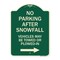 Signmission No Parking After Snowfall Vehicles May Be Towed or Plowed-In with Right Arrow, A-DES-G-1824-23786 A-DES-G-1824-23786 - alternate 1